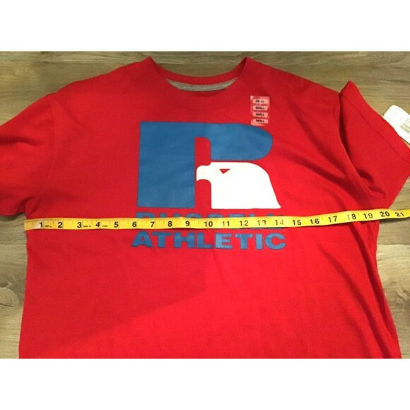 RUSSELL ATHLETIC- MENS SHORT SLEEVE CREW NECK GRAPHIC T-SHIRT SMALL- NWT - Picture 5 of 6